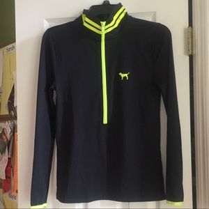 Pink Ultimate Black Green Zip Pullover Size XS